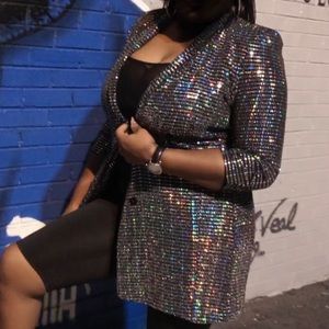 Sequin Blazer Dress